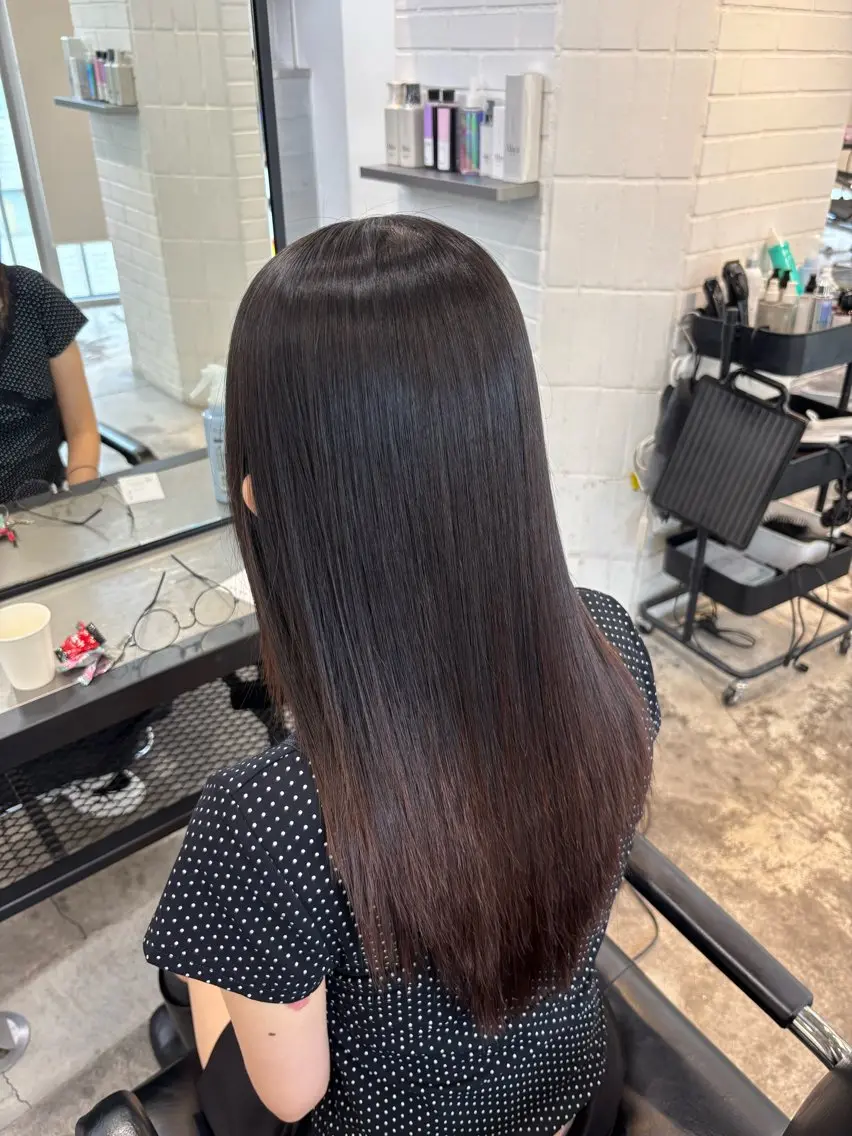 ロング カラー 縮毛矯正 トリートメント ダメージレス艶髪 🦋MISAKI🦋のヘアスタイル