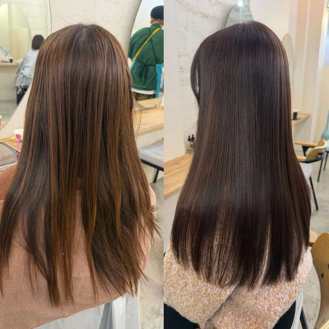 ロング カラー カット ヘアカラー トリートメント 透明感カラー/顔周り 臼井逸美のヘアスタイル