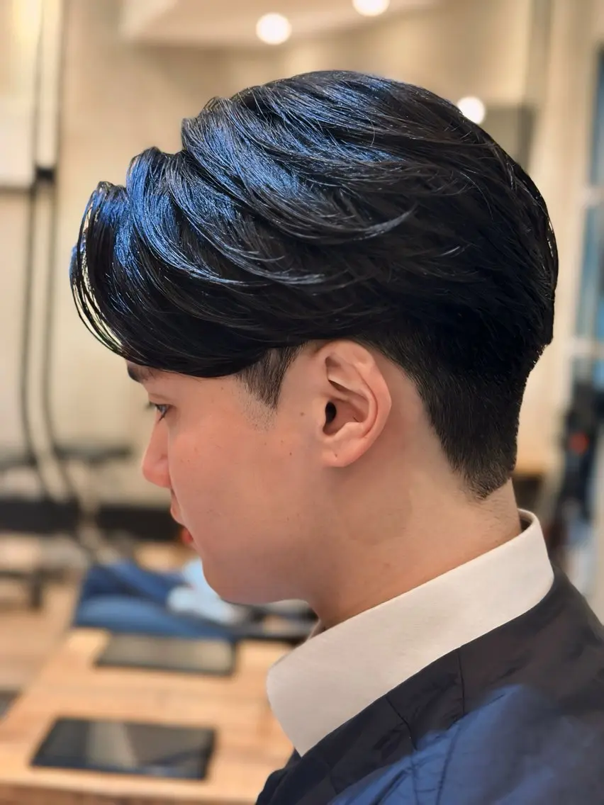 パーマ メンズ ビジネス メンズパーマ ニュアンスパーマ 10月限定モニター 髪質改善美髪矯正のヘアスタイル