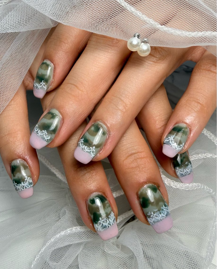 ネイル アートネイル チークネイル フラッシュネイル フラッシュマグ フレンチネイル Mai’s nailのネイルデザイン