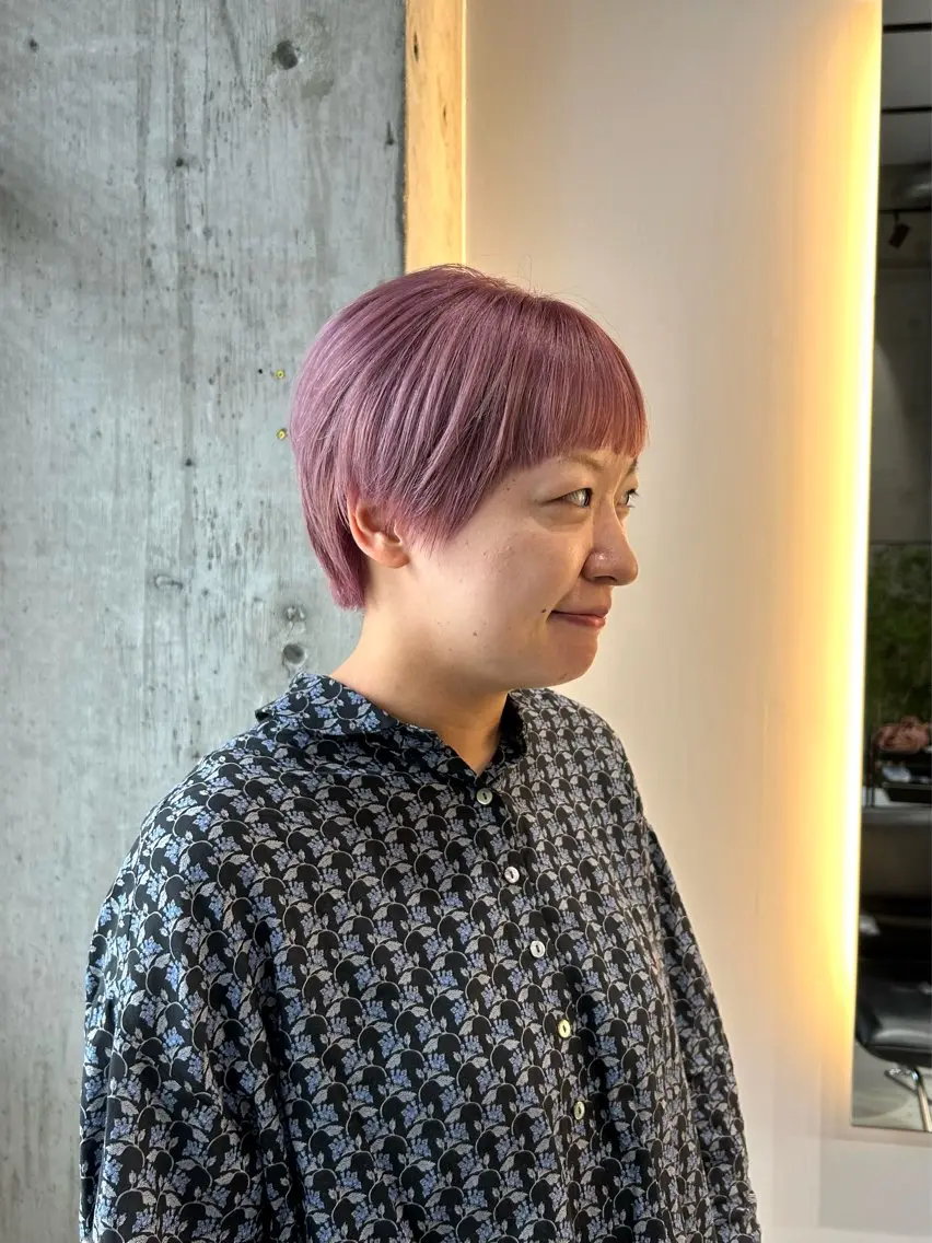 ショート カラー カット ヘアカラー 鈴木 よつはのヘアスタイル