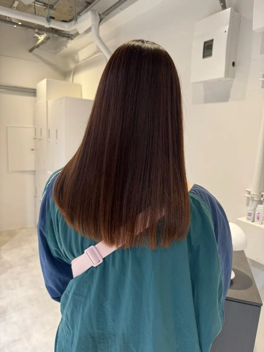 ロング 縮毛矯正 カット 縮毛矯正 縮毛矯正/レイヤー /kirara🌼のヘアスタイル