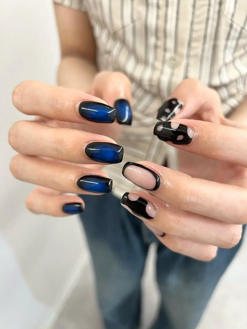 ネイル チークネイル クリアネイル ジェルネイル 韓国ネイル マグネットネイル ハンドネイル ハンドケア Bana_ Nailのネイルデザイン