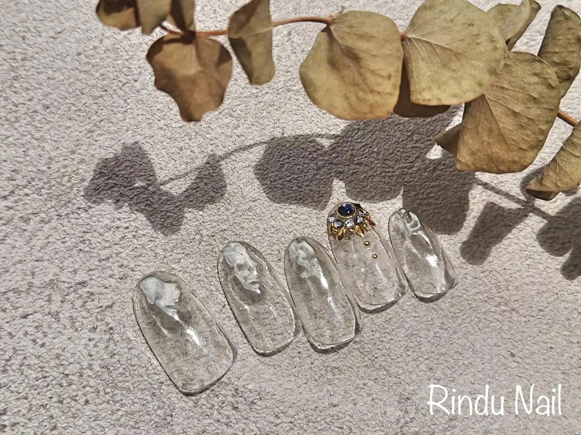 ネイル クリアネイル Rindu Nail 名駅miniのネイルデザイン