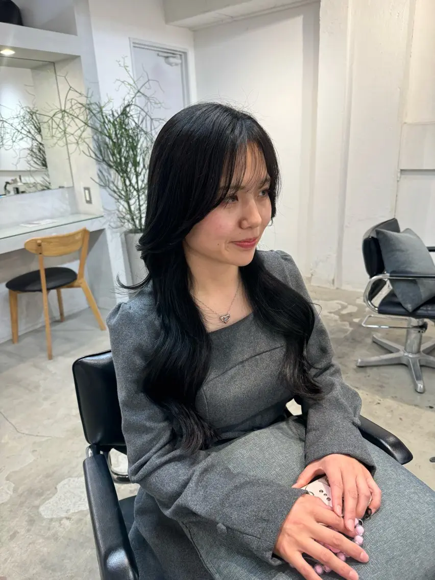セミロング カット ヘアセット 新宿/顔周りカット +レイヤー＝しずく♩のヘアスタイル