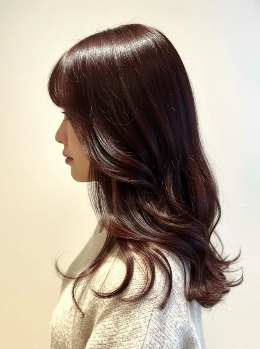 ミディアム カット ヘアカラー トリートメント 韓国風パーマ❁ fu-ka❁艶カラーのヘアスタイル