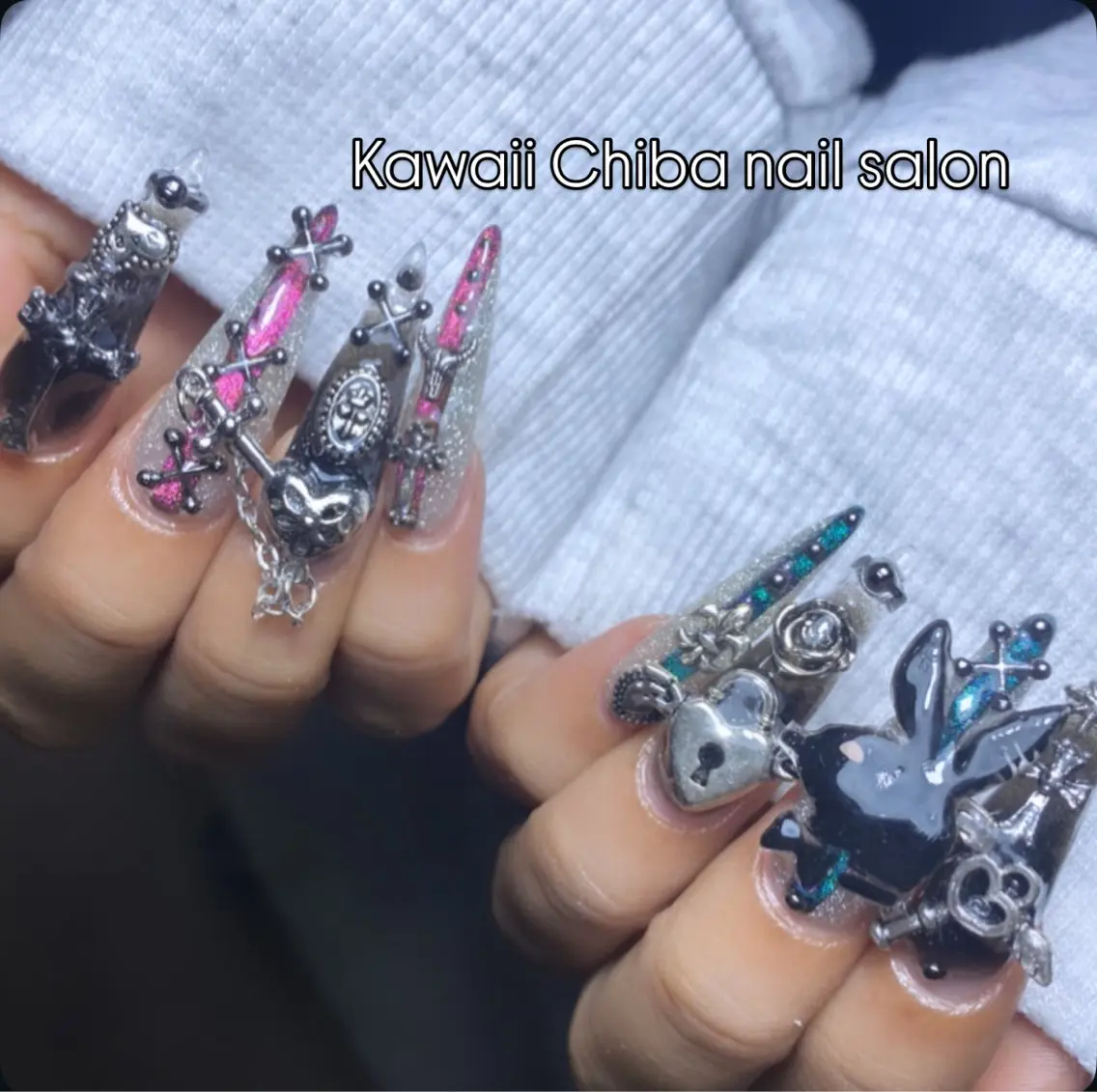 ネイル 長さ出し フレンチネイル ジェルネイル ガーリー 韓国ネイル Kawaii Chiba nailのネイルデザイン