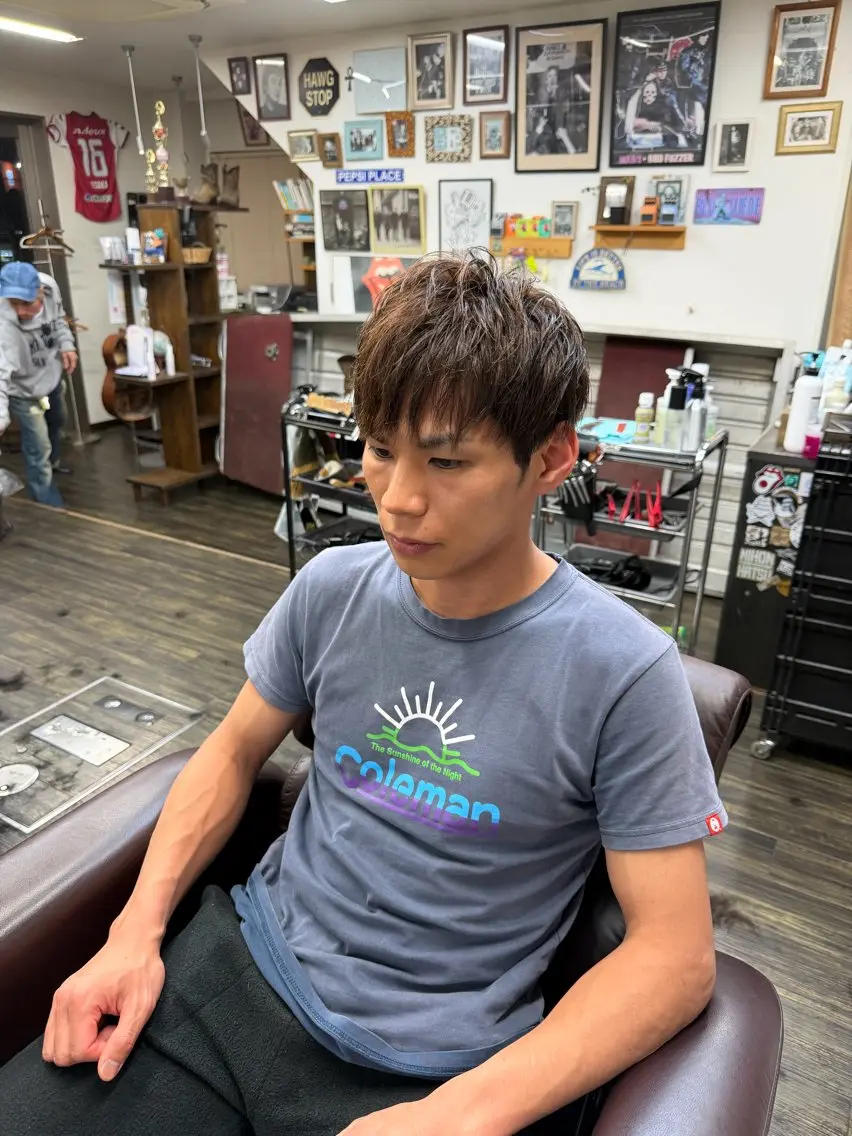 ミディアム メンズ 高東 俊介のヘアスタイル