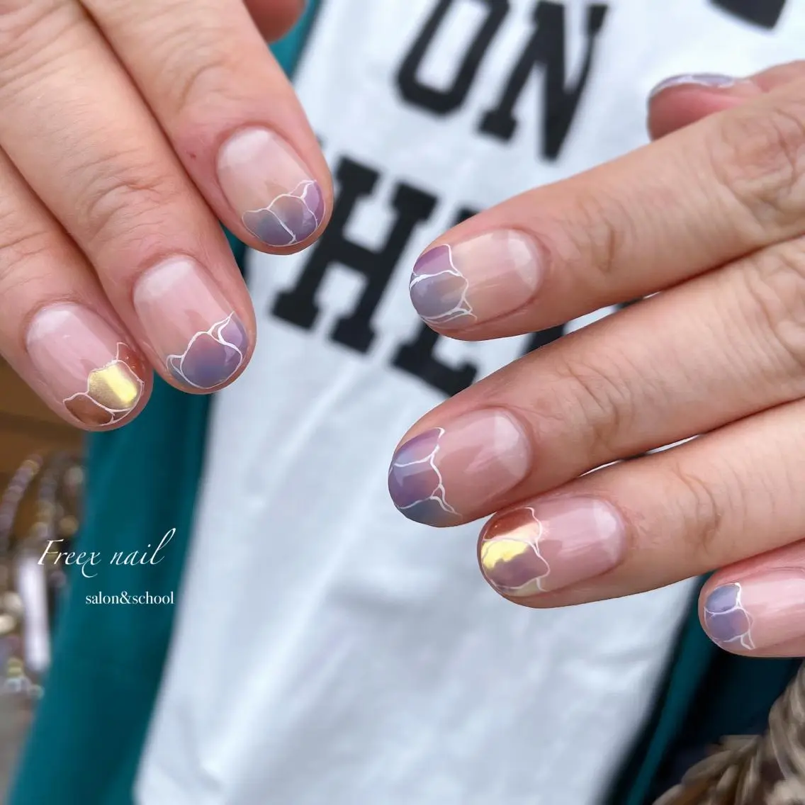 ネイル クリアネイル ハンドネイル ハンドケア freex nail /ニュアンス/個性派のネイルデザイン
