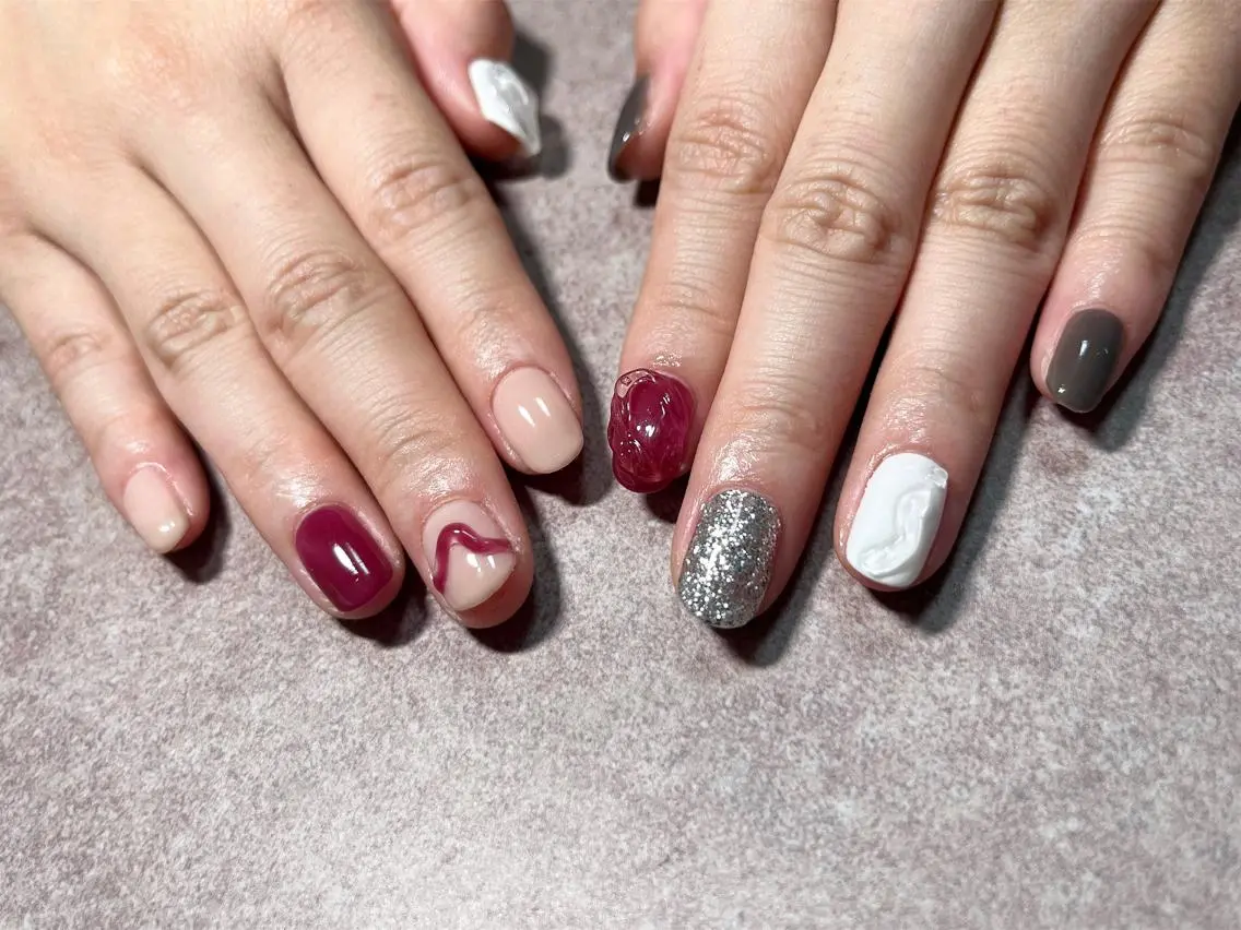 ネイル ぷっくりネイル ハンドネイル ハンドケア nail salon M'U【エムユー】のネイルデザイン