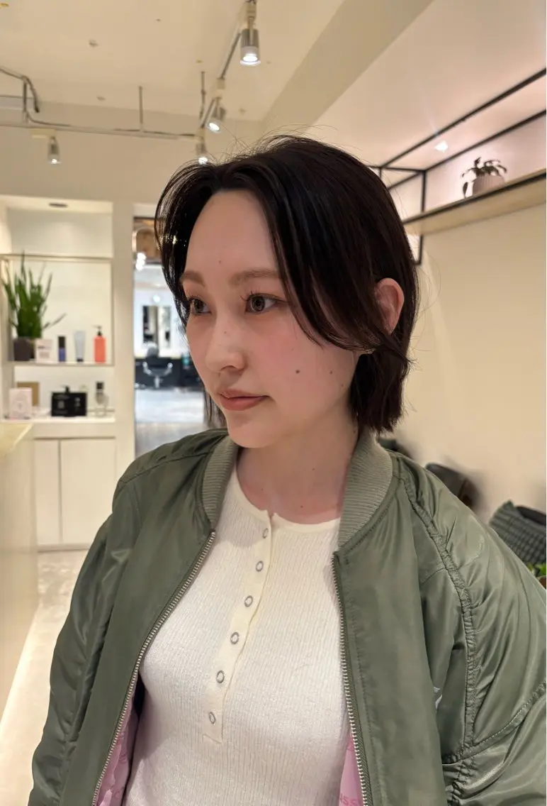 ショート カラー 暖色カラー 奥村陽花のヘアスタイル