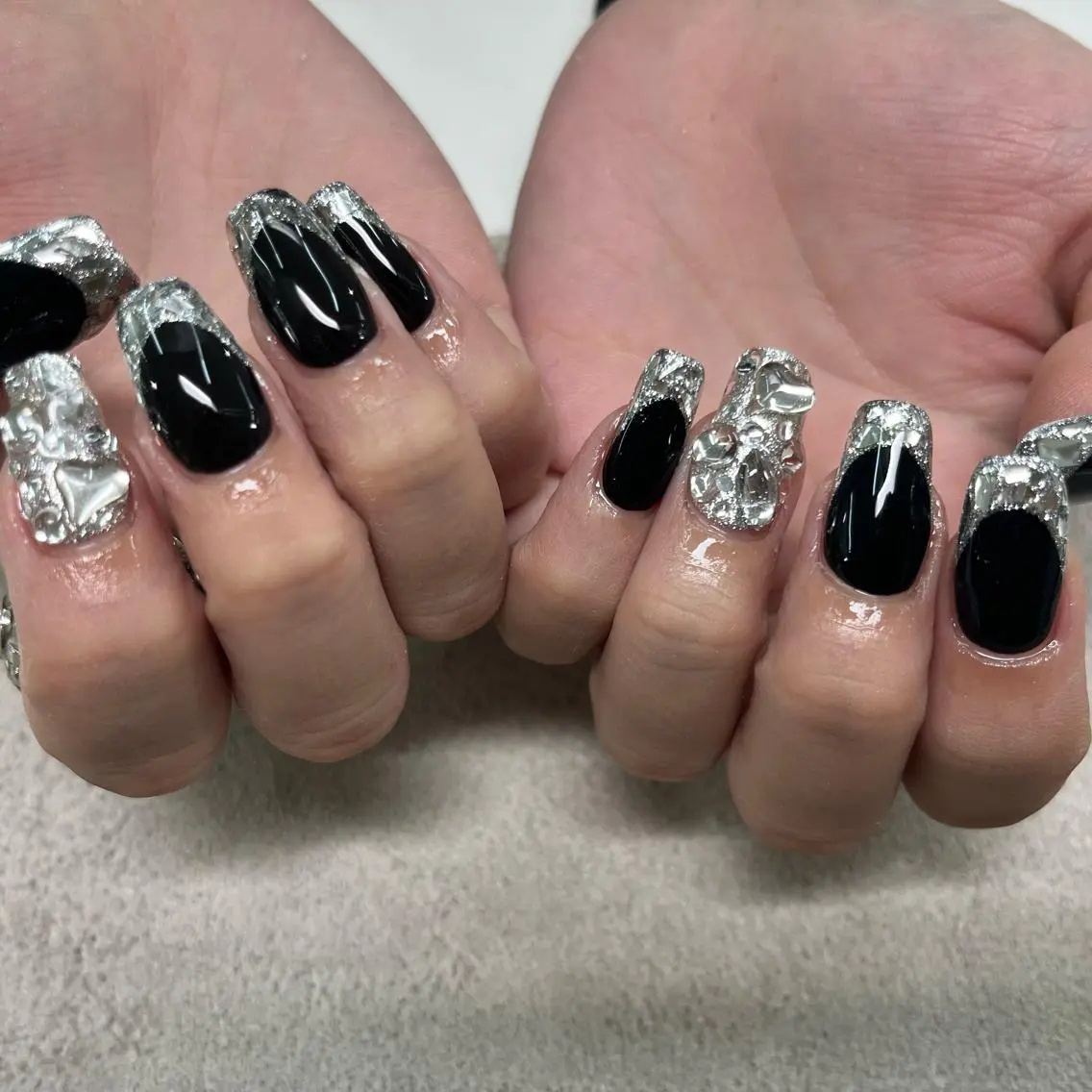 ネイル フレンチネイル ガラスフレンチ eri chan nailのネイルデザイン
