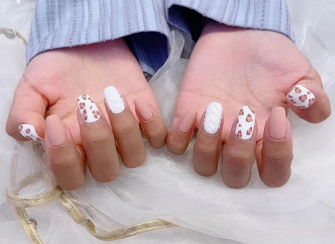 ネイル アニマル柄 マットネイル Babarla Nailのネイルデザイン