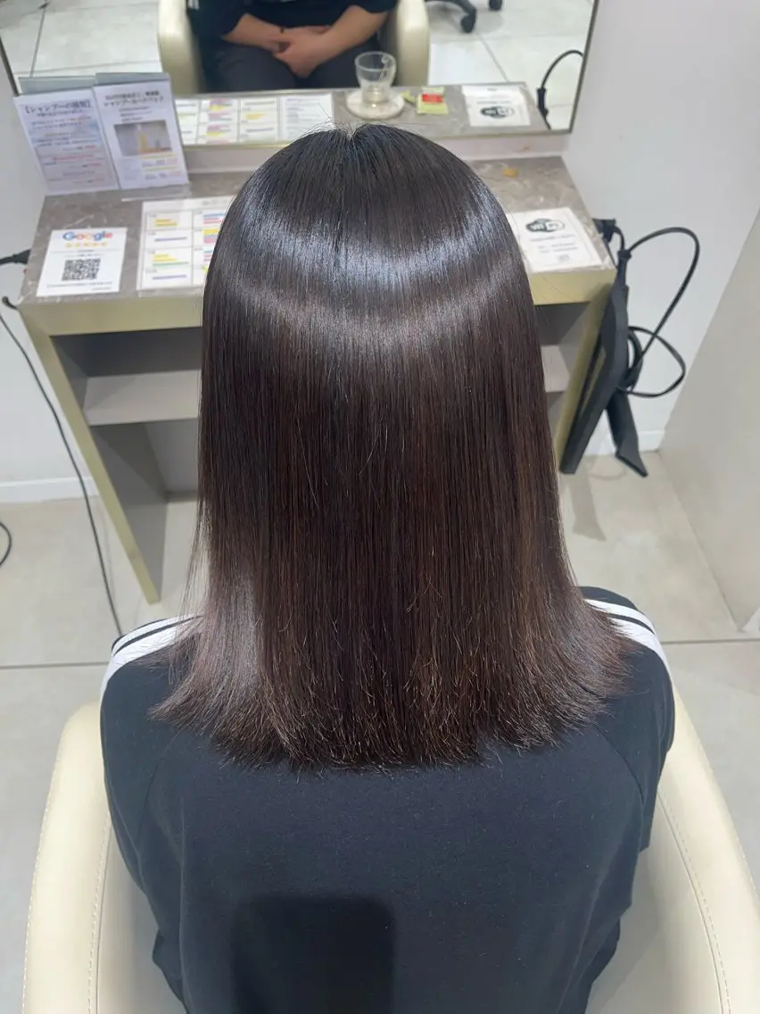 ミディアム 吹田 駿 髪質改善縮毛矯正のヘアスタイル