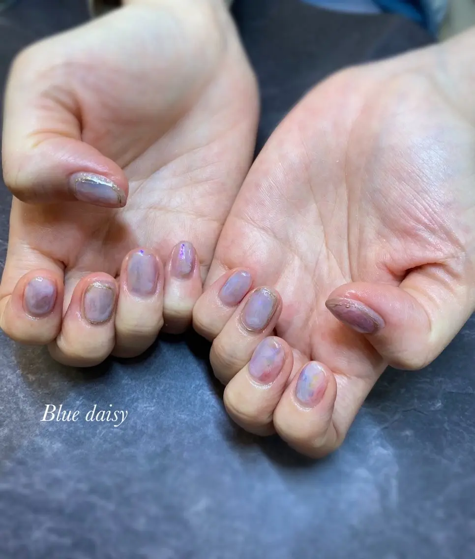 ネイル ハンドネイル Blue daisy 栄本店のネイルデザイン