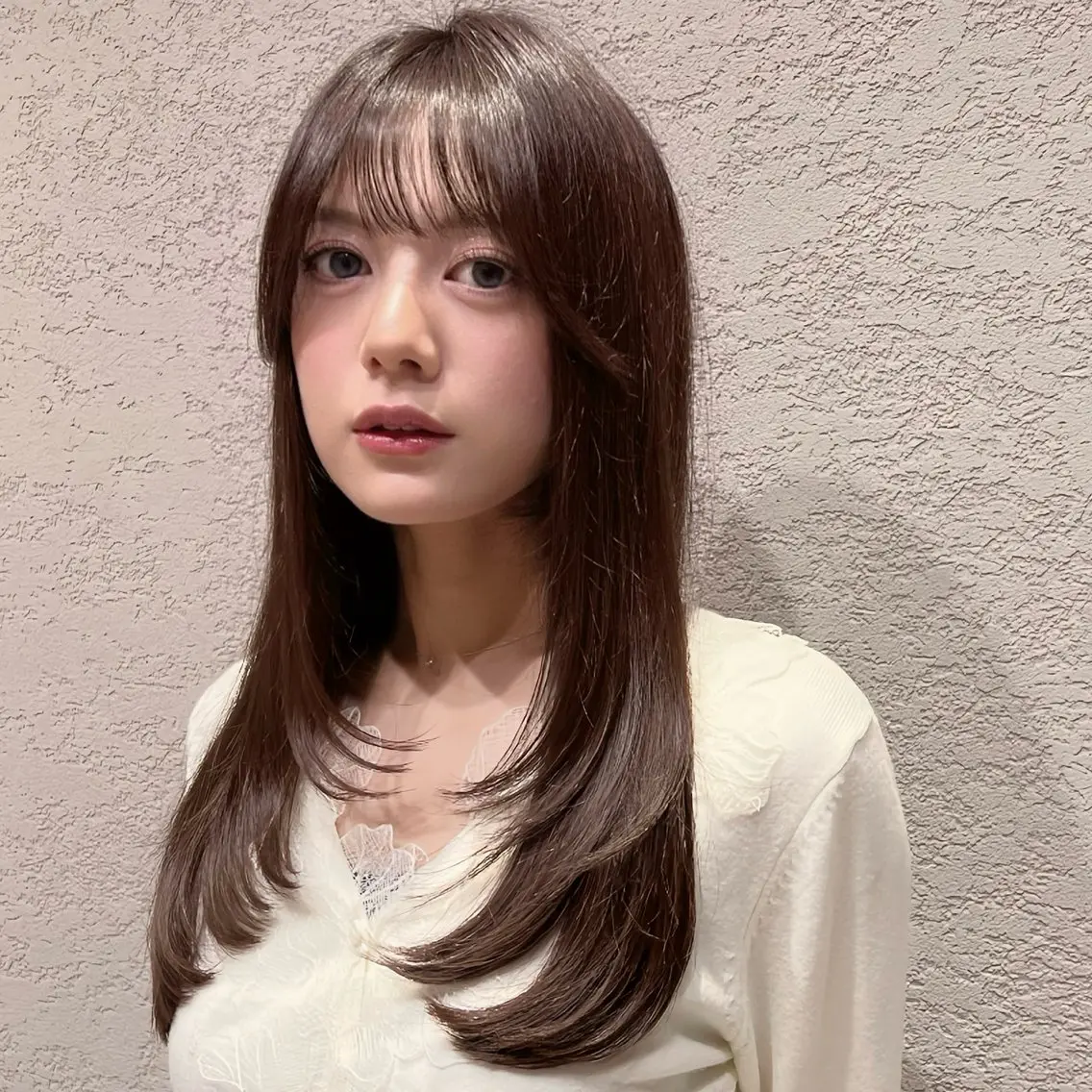 ロング カラー カット ヘアカラー トリートメント 興津/韓国レイヤー ダブルカラー美髪縮毛のヘアスタイル