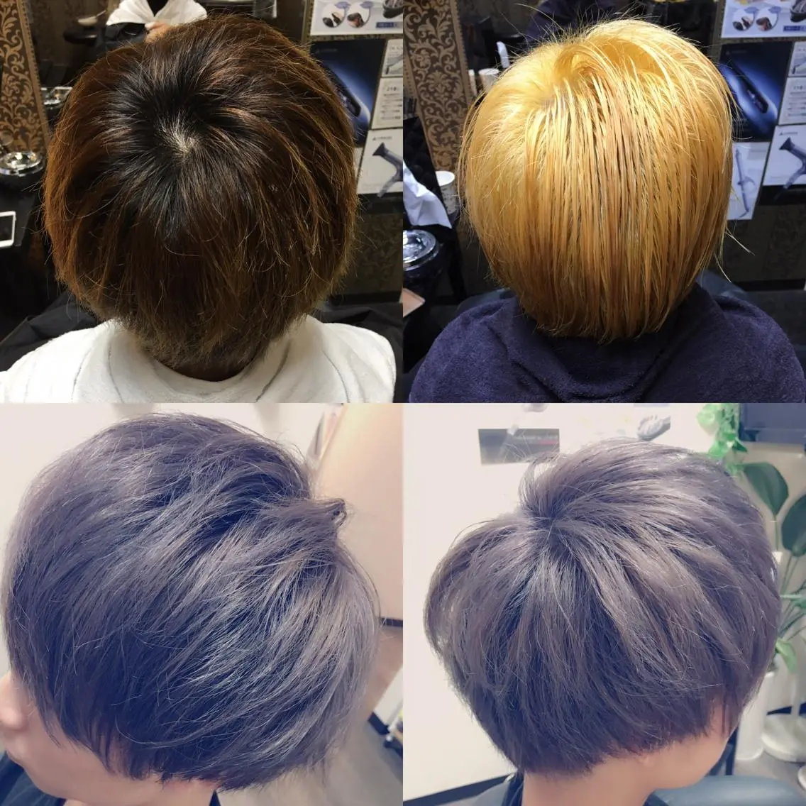 カラー メンズ ダブルカラー 💜Rebre** Mayu💜のヘアスタイル