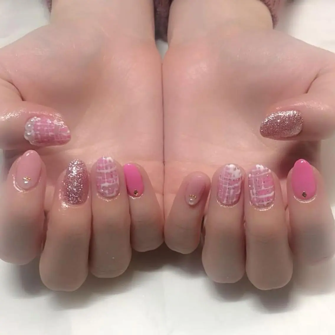 ネイル ツイードネイル ハンドネイル ハンドケア lylynail YUUKAのネイルデザイン