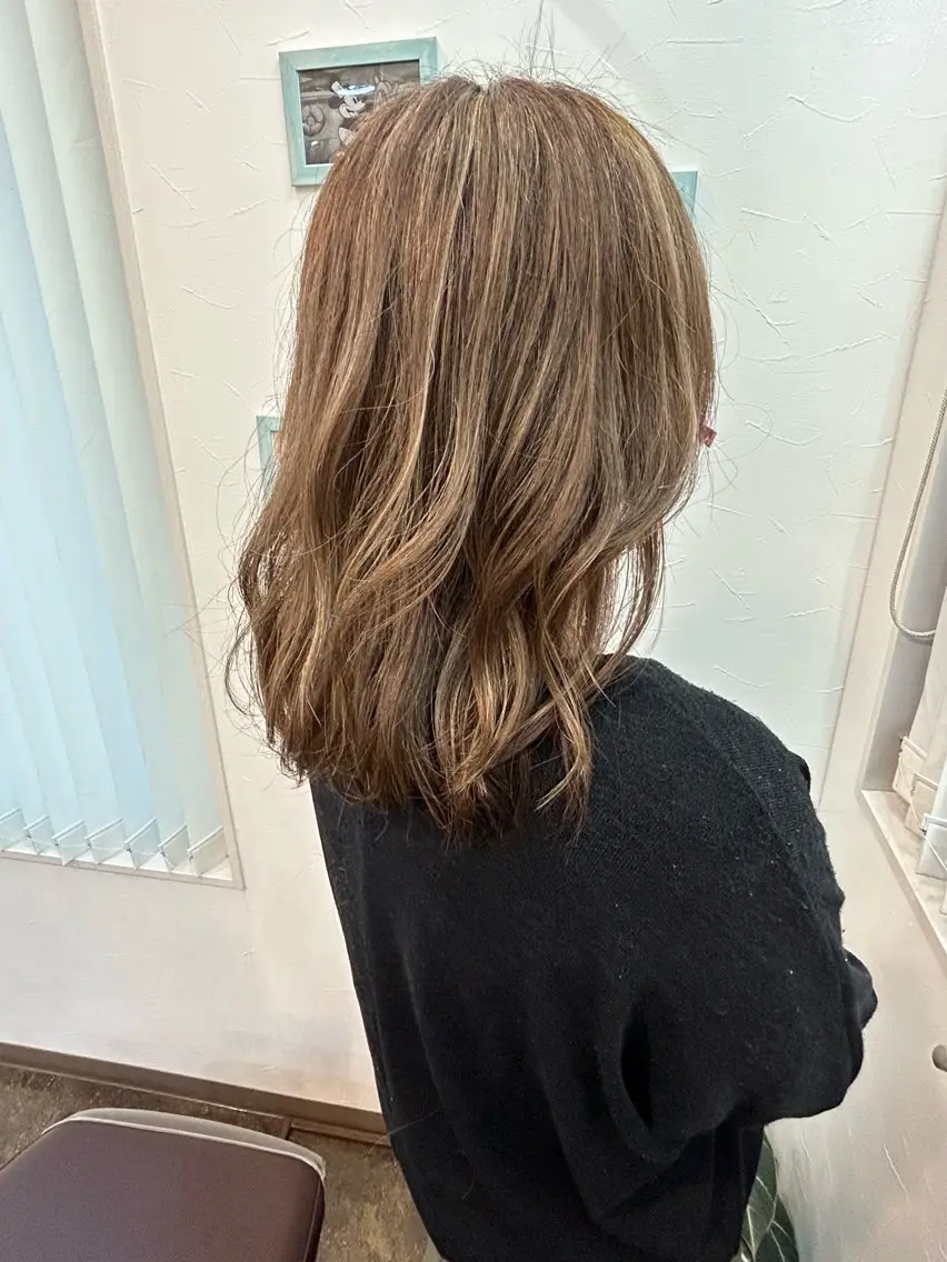 セミロング カラー FEEL HILL S店廣中将也のヘアスタイル