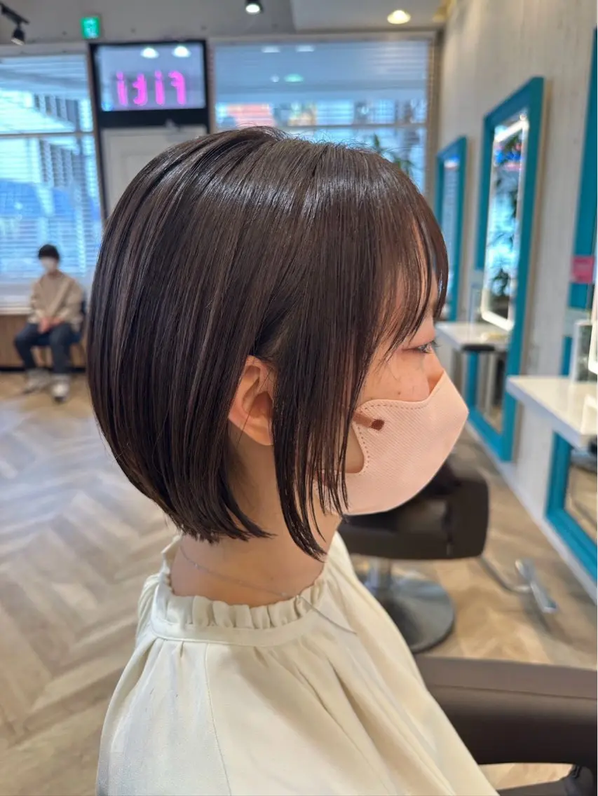 ショート カラー ショートボブ 丸みショート ボブ ショートヘア カラーモデル募集中 🌿🌟まこ🌟🌿のヘアスタイル