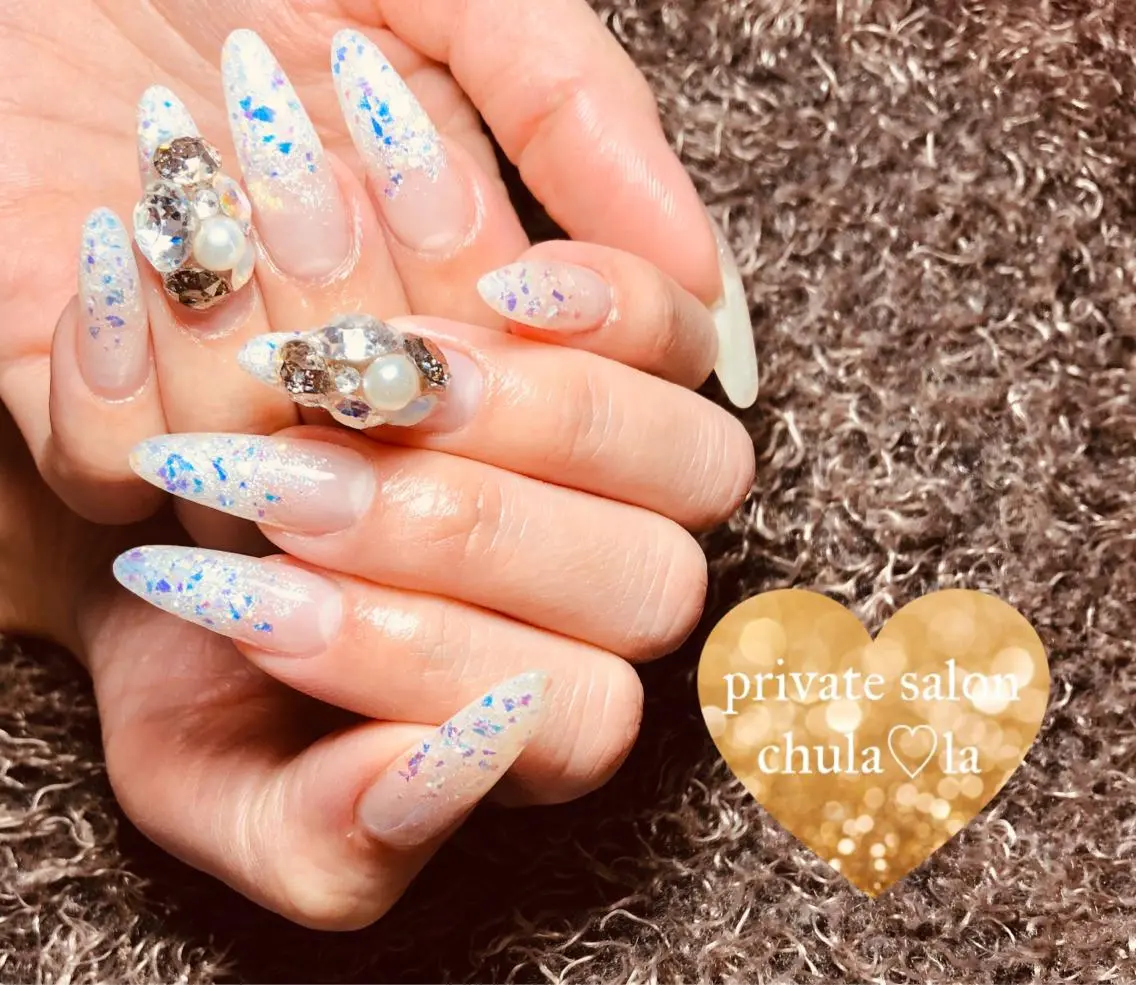 ネイル ストーンネイル Chula♡la 豊見城市高安のネイルデザイン