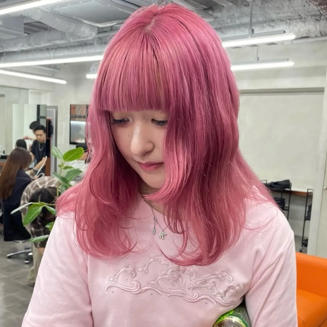 セミロング カラー カット ヘアカラー トリートメント 🤍ブリーチなしカラ ー/渋谷/YUU🤍のヘアスタイル