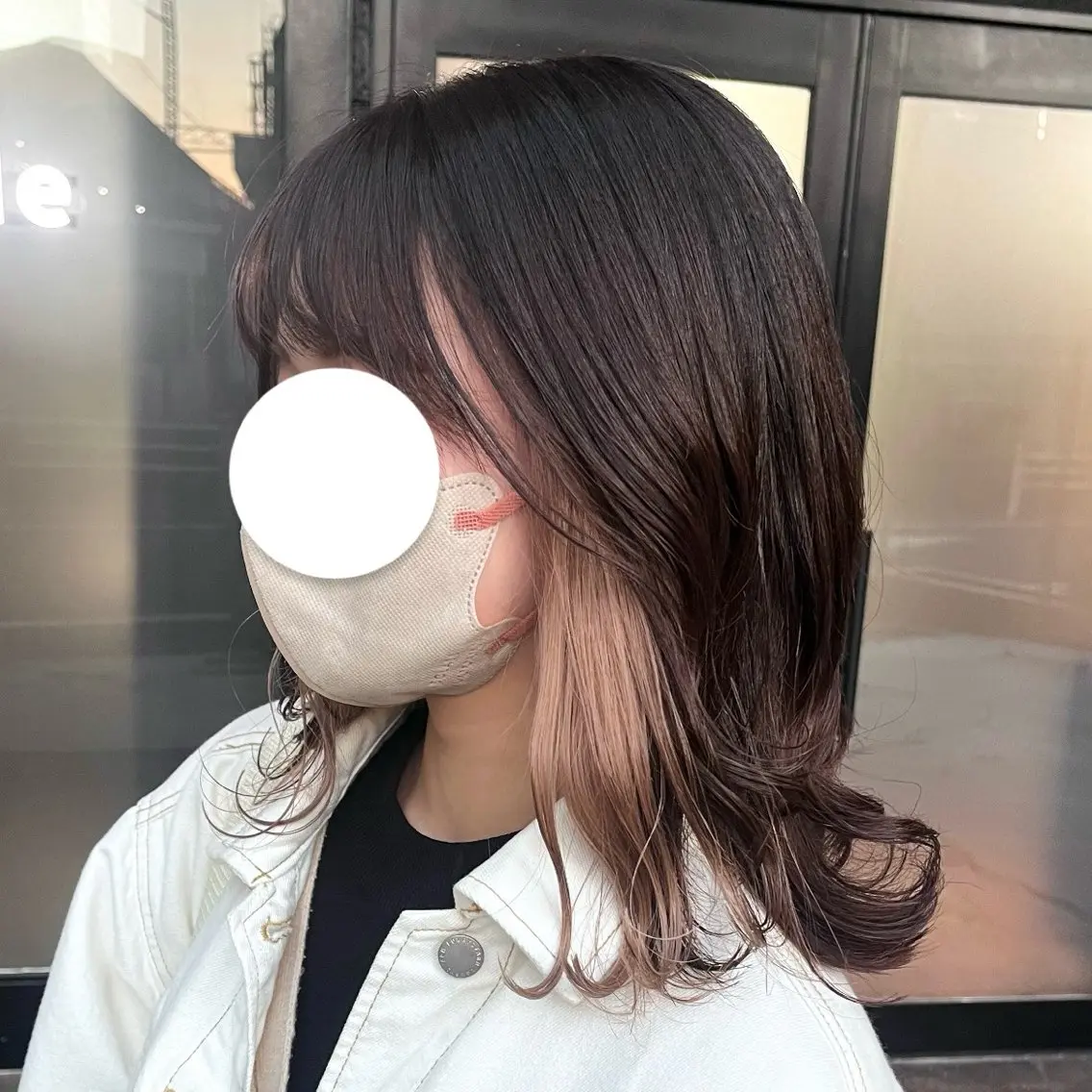ミディアム カラー カット ヘアカラー トリートメント 伊藤 玲衣のヘアスタイル