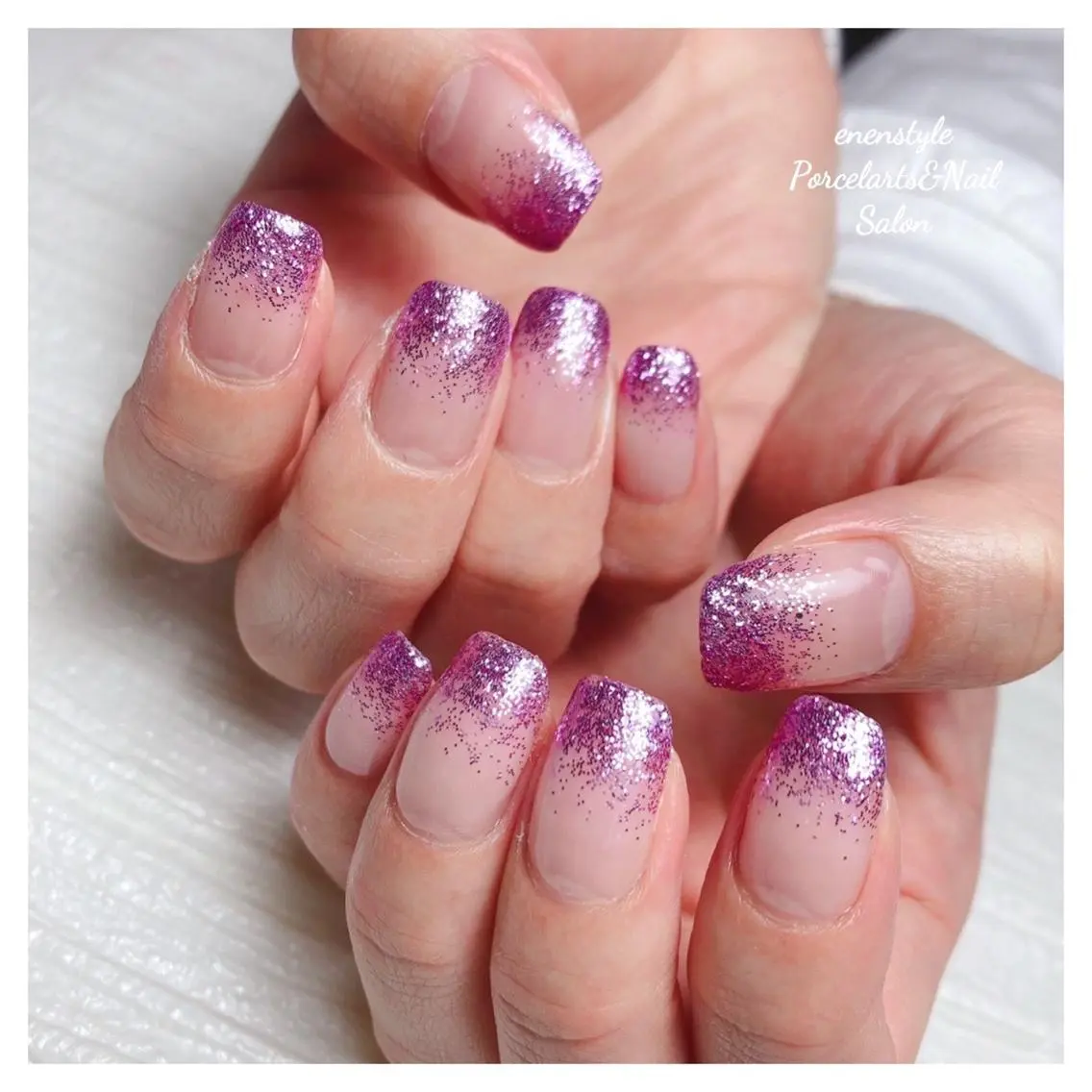 ミディアム ネイル ハンドネイル 🐾enen style 🐾のネイルデザイン