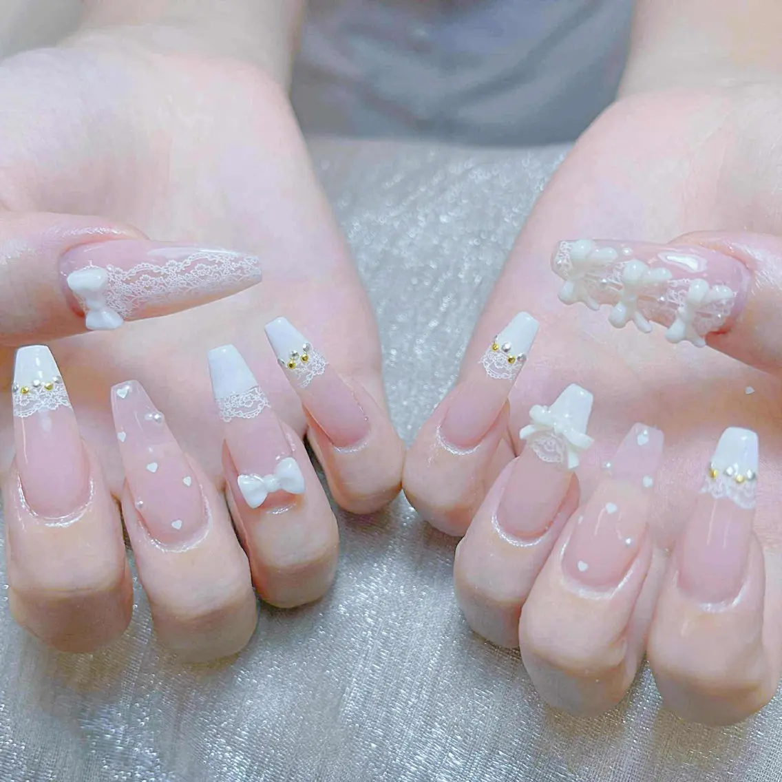 ネイル チークネイル 長さ出し フットネイル マグネットネイル 持ち込み ハンドネイル ANH NAIL ゴテゴテ専門店💎のネイルデザイン