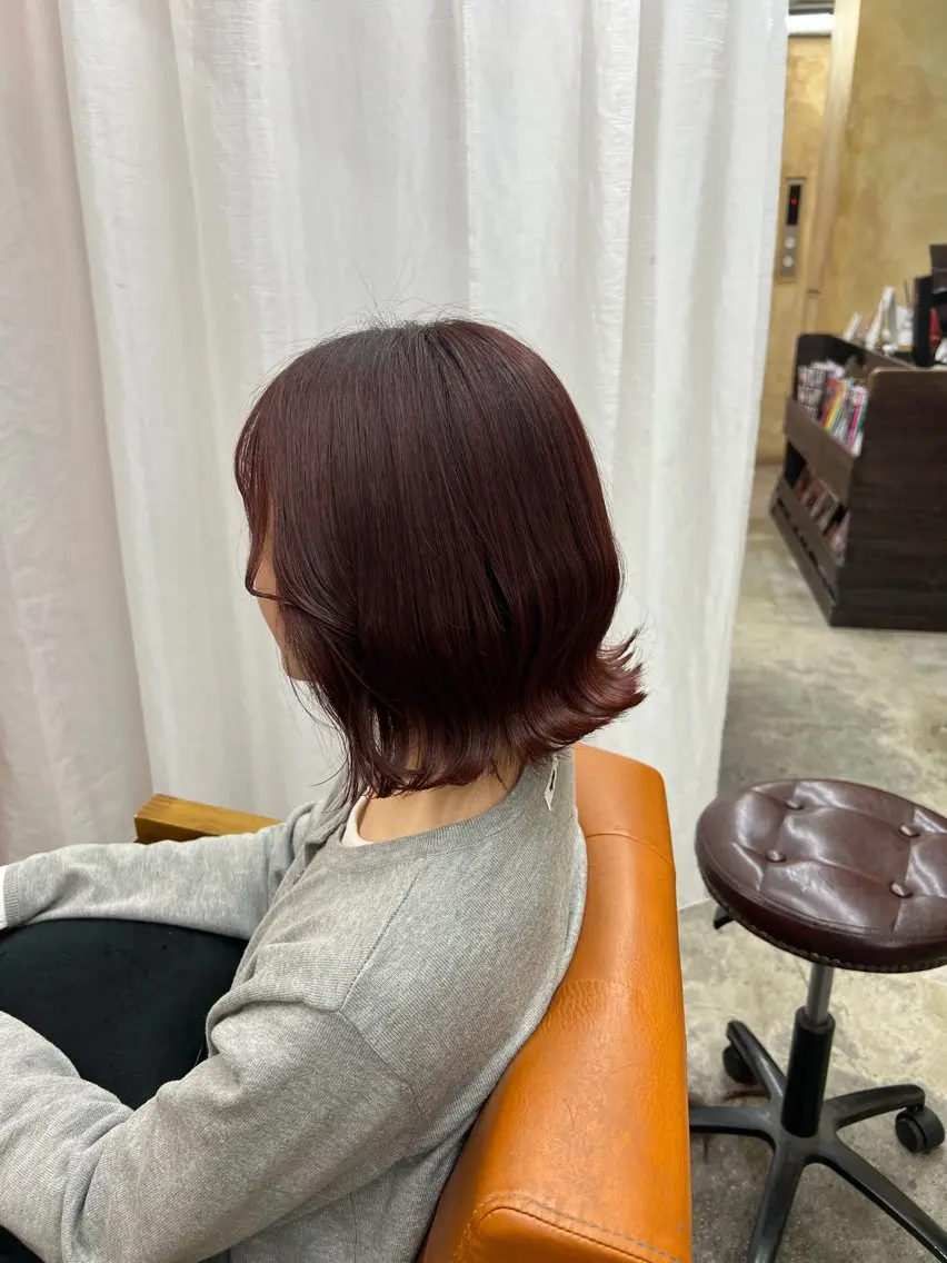 ミディアム ヘアカラー トリートメント ともざねゆか UniQ/岡山駅のヘアスタイル