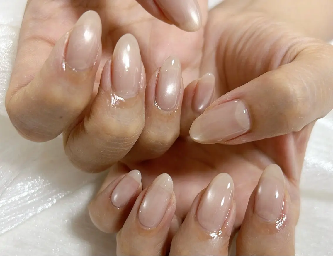 ネイル オーロラネイル フットネイル フレンチネイル ジェルネイル 韓国ネイル ハンドネイル mogunail &blowのネイルデザイン