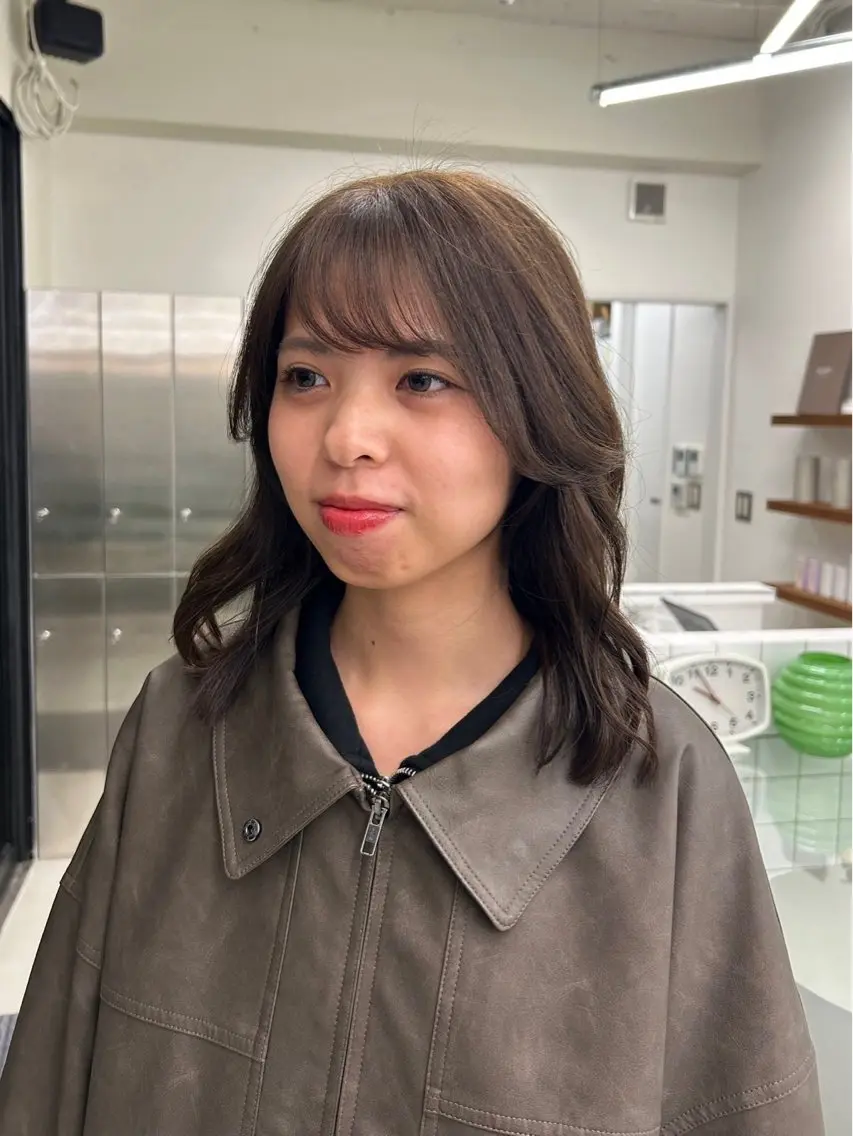 ミディアム カラー ヘアカラー トリートメント ロングパーマ/パーマ /表参道/aobaのヘアスタイル