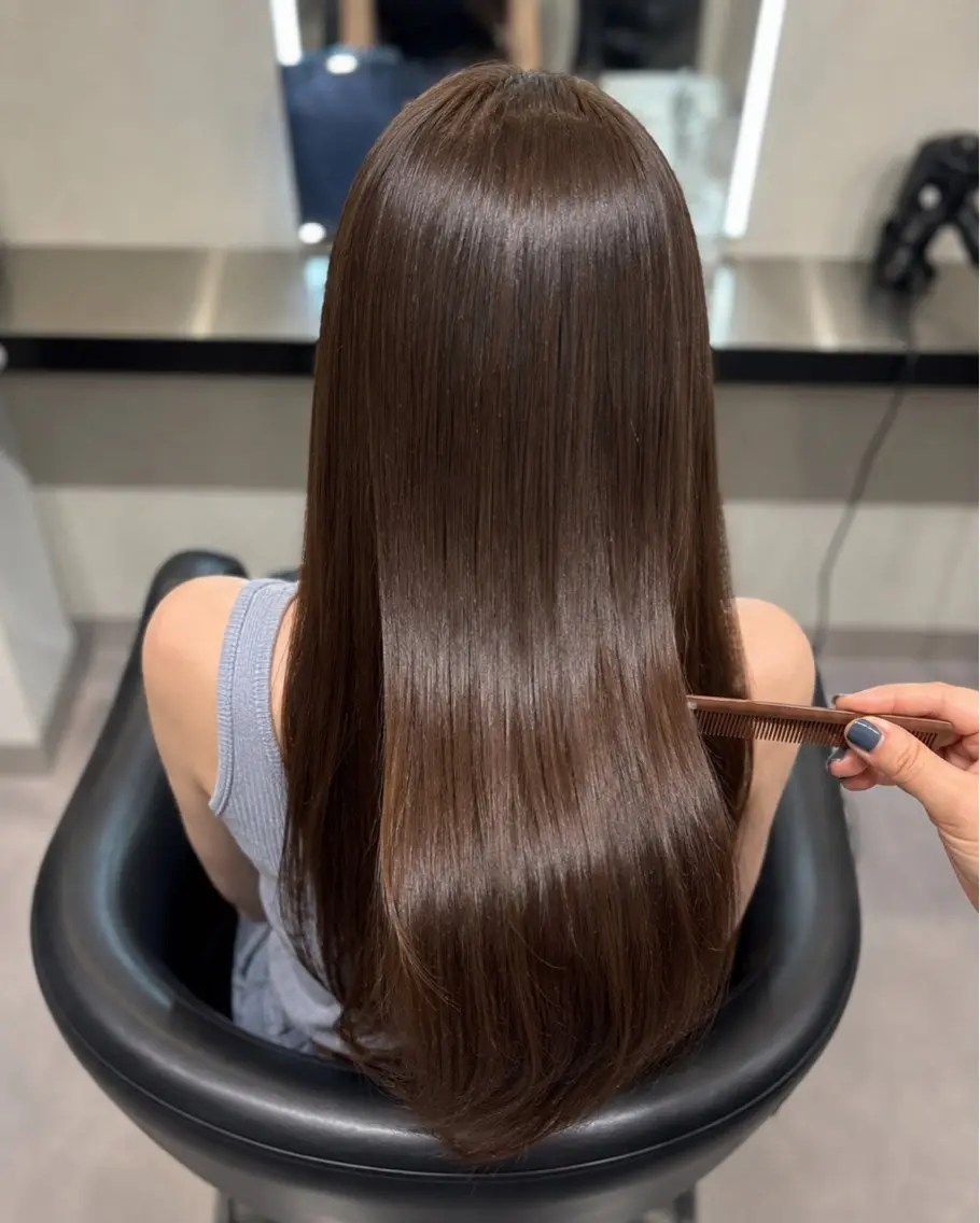 ミディアム カラー ブラウンカラー トリートメント 🌈ウルトワ水素 髪質改善naru🌈のヘアスタイル