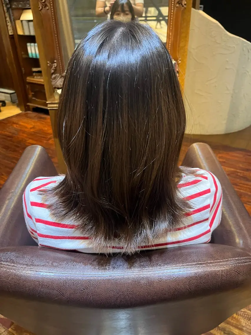 ミディアム 外ハネヘア ✂︎grace ✂︎mahoのヘアスタイル
