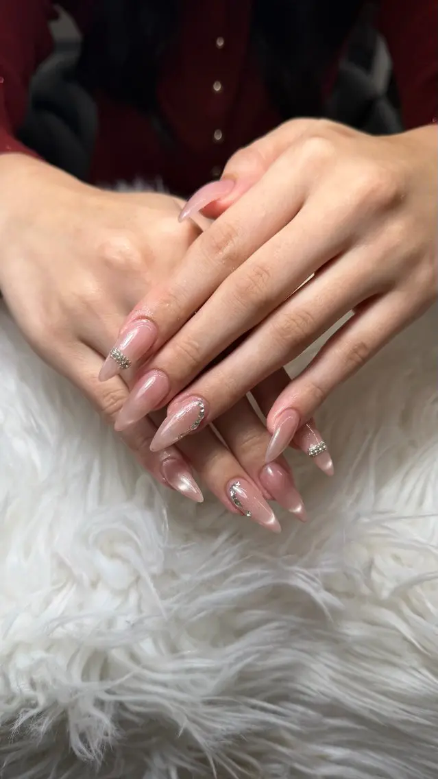 ネイル 長さ出し フレンチネイル グラデーション 韓国ネイル マグネットネイル ハンドネイル VB HEAVEN nailのネイルデザイン