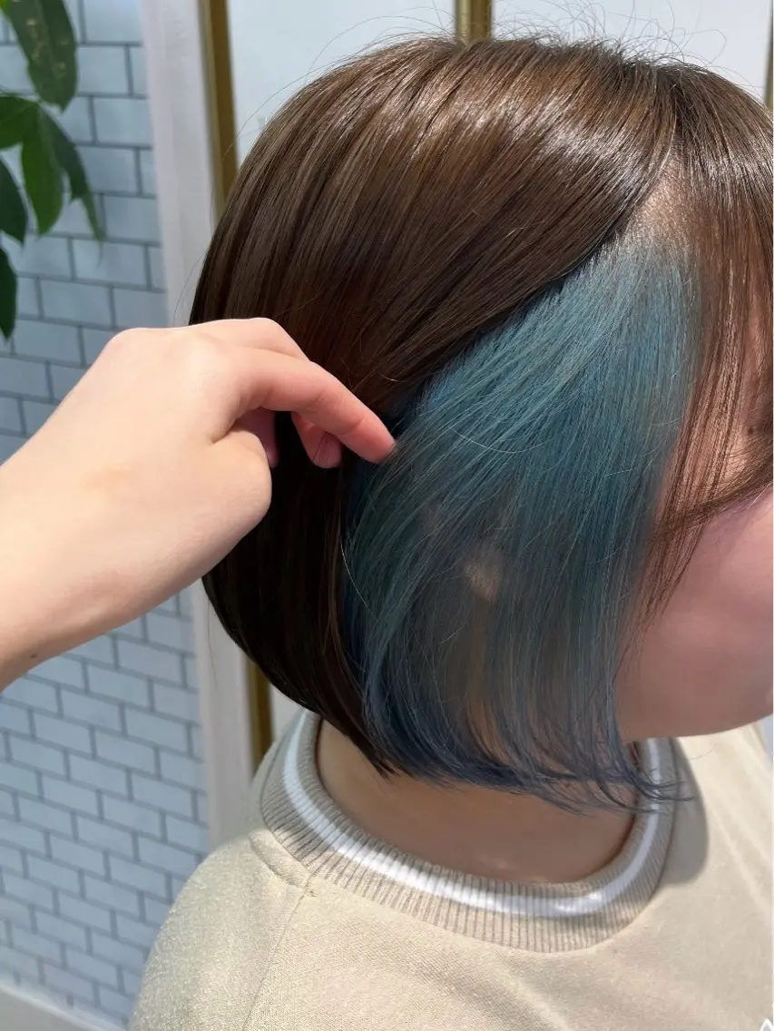 カラー ブルーカラー デザインカラー グラデーションカラー カット ヘアカラー トリートメント ミユウ🌼ブリーチ / ダブルカラーのヘアスタイル