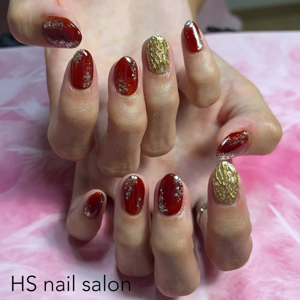 ミディアム ハンドネイル hs nail salonのネイルデザイン