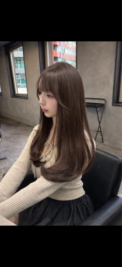 セミロング カラー ベージュカラー カット ヘアカラー トリートメント レイヤー/柔らカラー /ゆたのヘアスタイル
