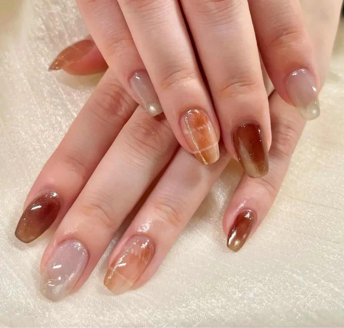 ネイル 持ち込み ハンドネイル knail ＊RISA°.・のネイルデザイン