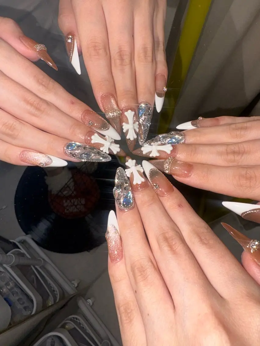 ネイル ハンドネイル 33nail✴️栄 スミレ❇️Gel-xのネイルデザイン