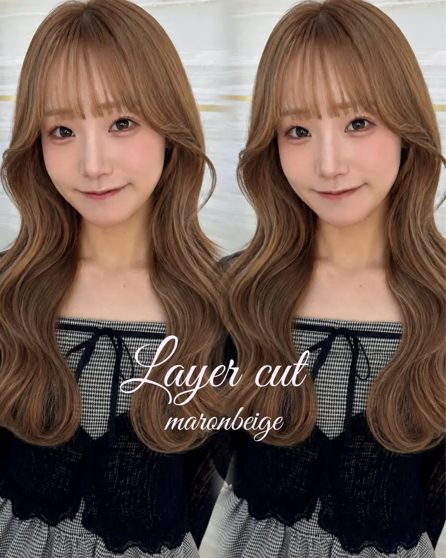 ロング カラー ヘアカラー あみ/暗髪オリ ーブ特化🍃髪質改善のヘアスタイル