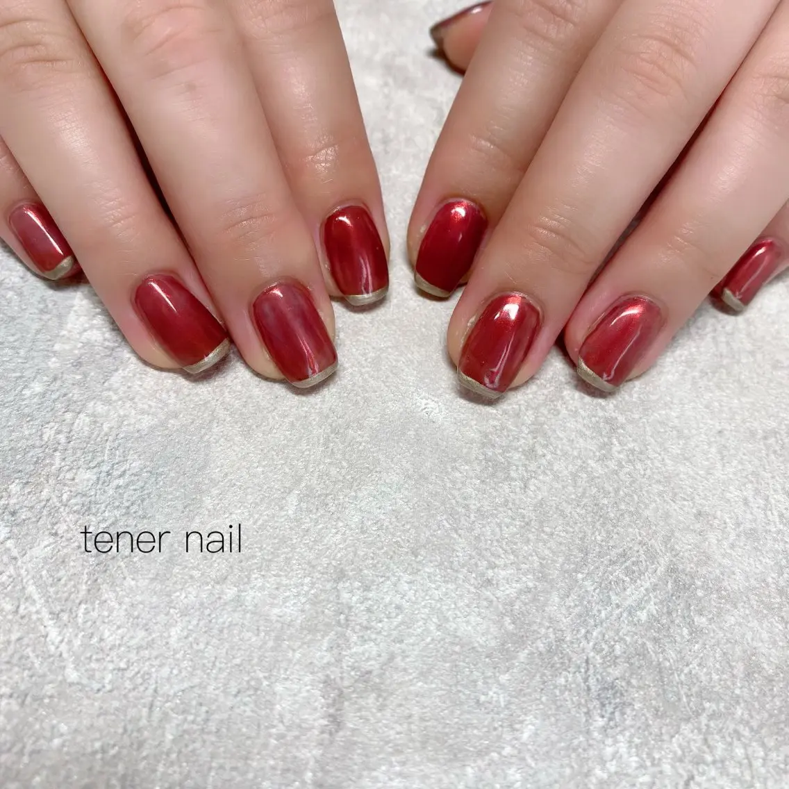 ネイル フレンチネイル マグネットネイル ハンドネイル テネルネイル tener nailのネイルデザイン