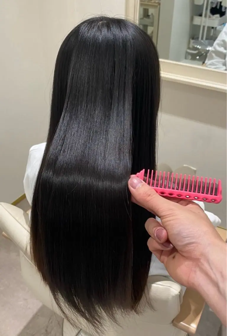 ロング 縮毛矯正 トリートメント HIDE 矯正のヘアスタイル