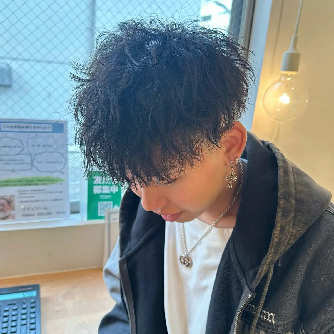 ショート パーマ メンズ カット パーマ 堀部 光将のヘアスタイル