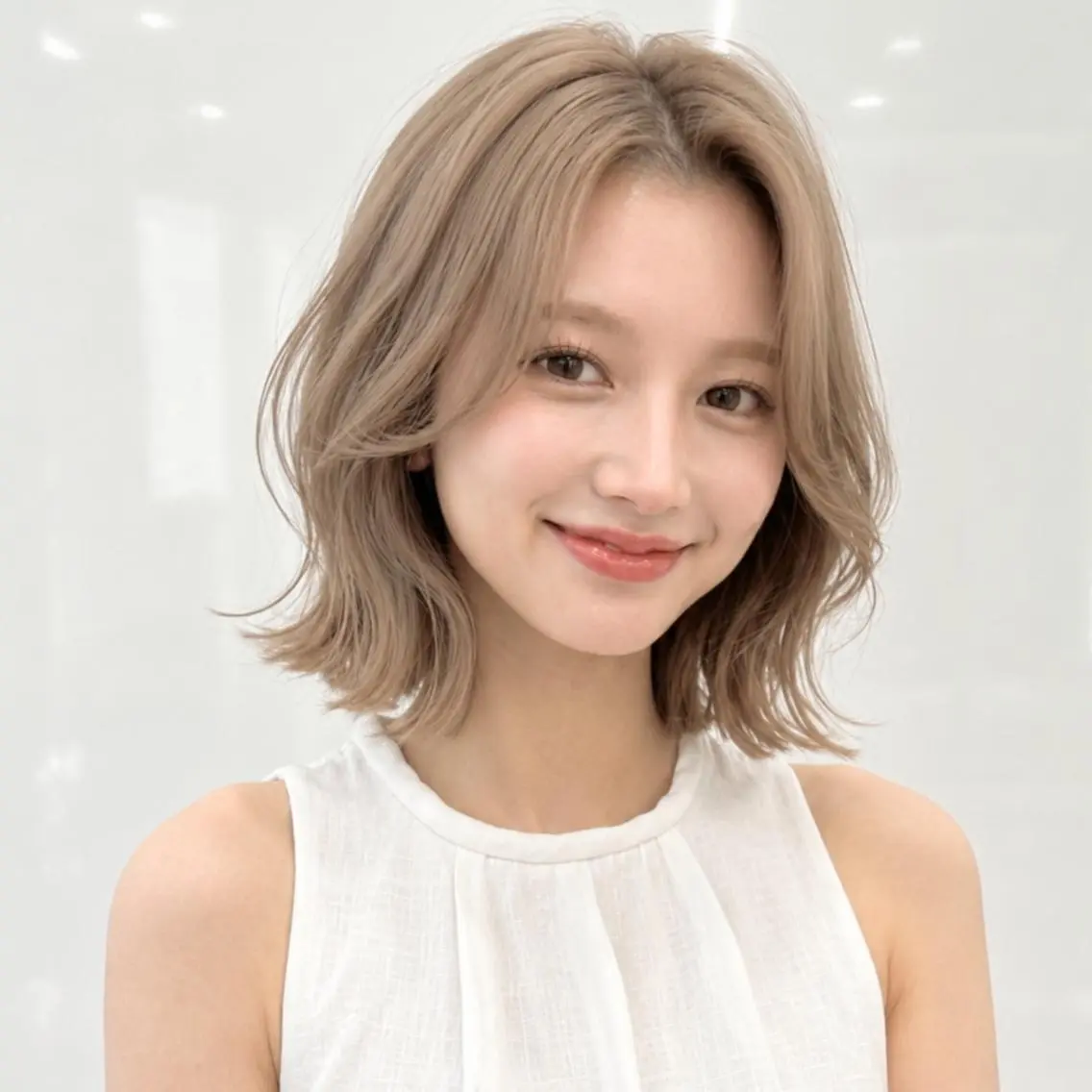 ミディアム 庭木華瑠🐾ボブ🧡 透明感カラー✨のヘアスタイル