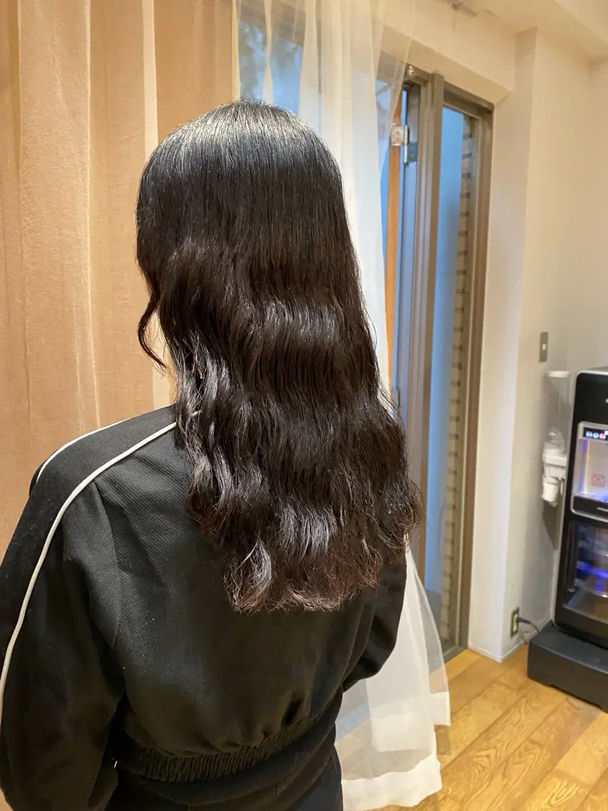 セミロング カット パーマ トリートメント 大人可愛い♡コテ巻き パーマ🌼杉田 萌恵のヘアスタイル