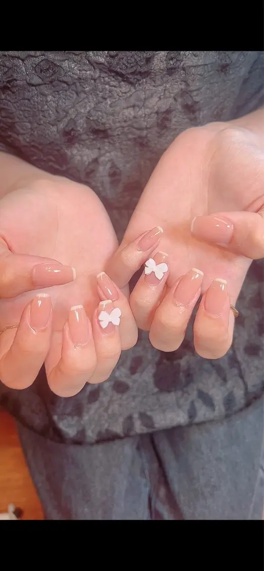 ネイル 韓国ネイル リボン ハンドネイル LOVE NAIL 💕Sonoのネイルデザイン