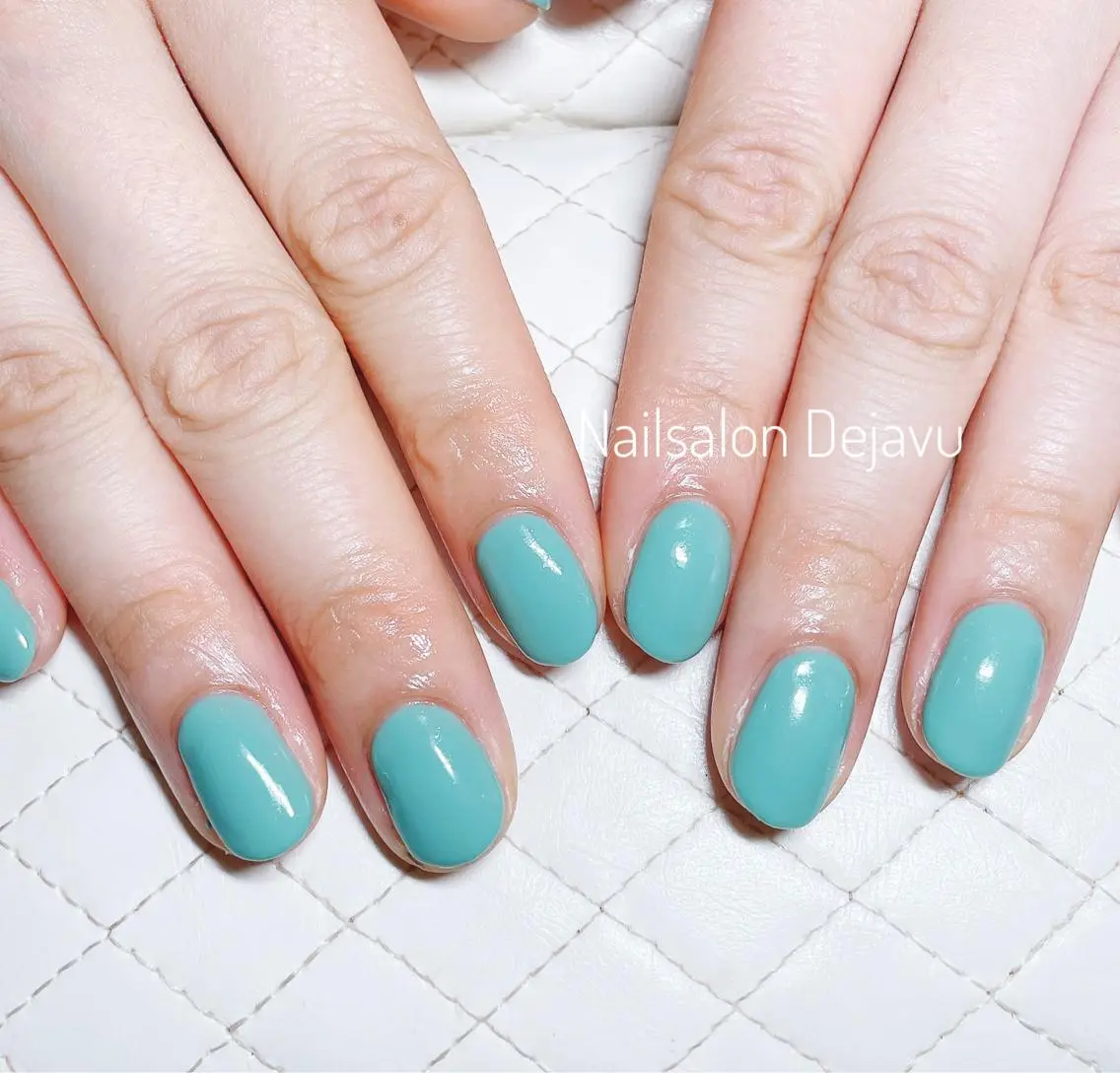 ネイル アートネイル ジェルネイル ワンカラーネイル シンプルネイル ハンドネイル Nail salon Dejavu 🌿のネイルデザイン