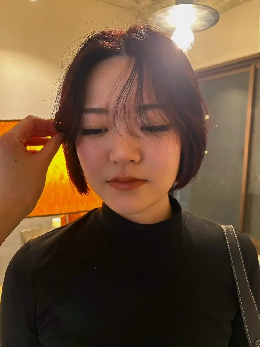 ショート カラー ヘアアレンジ 顔周りカット ヘアカラー 🎀suzuna 透明感colorのヘアスタイル