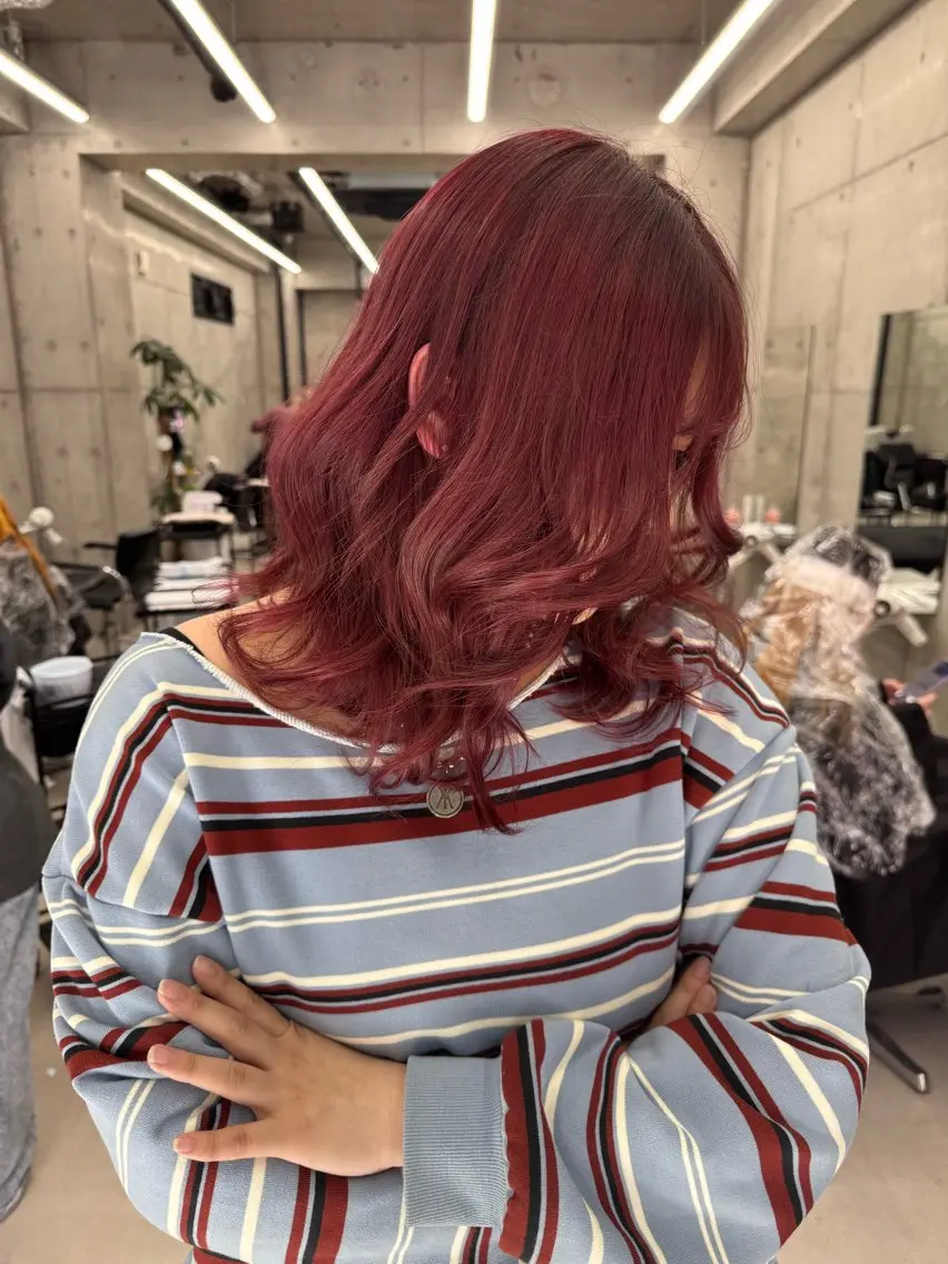 カラー ヘアカラー Asami/名古屋/ ハイトーン/デザインのヘアスタイル